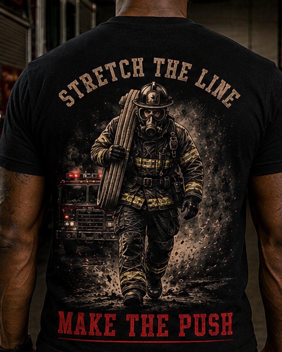 Stretch the Line Tee — Make the Push back design