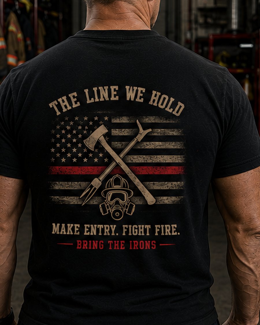 Thin Red Line Tee — The Line We Hold back design