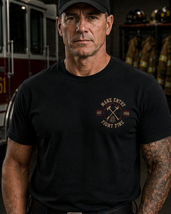 Thin Red Line Tee — left chest logo