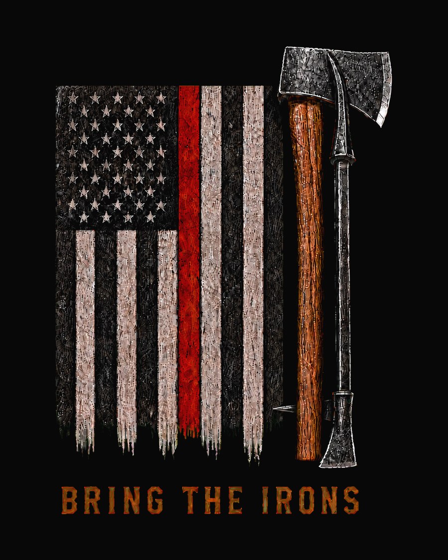 Thin Red Line Irons — Thin Red Line flag with axe and halligan